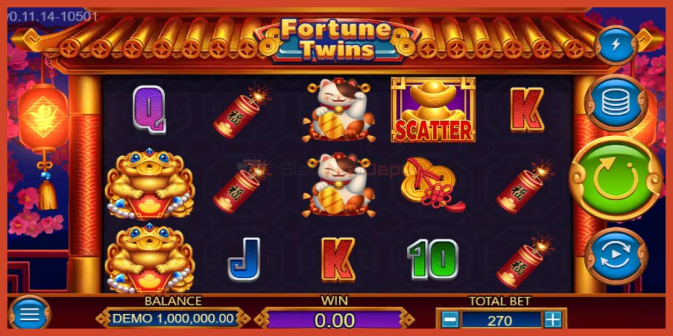 Pamja e ekranit të slotit: Fortune Twins pa depozitë, numri - 1