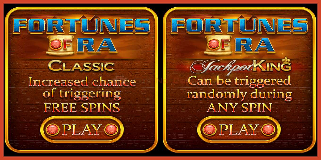 Slot screenshot: Fortunes of Ra no deposit, number - 1