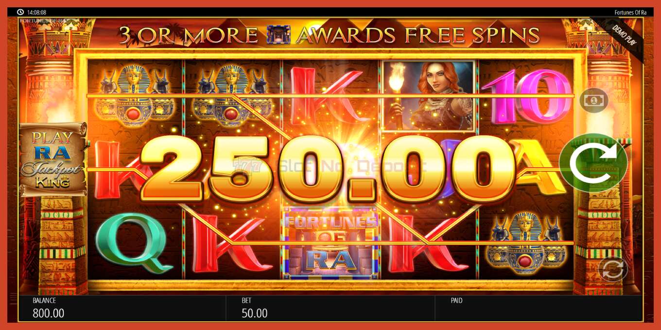 Slot screenshot: Fortunes of Ra no deposit, number - 4