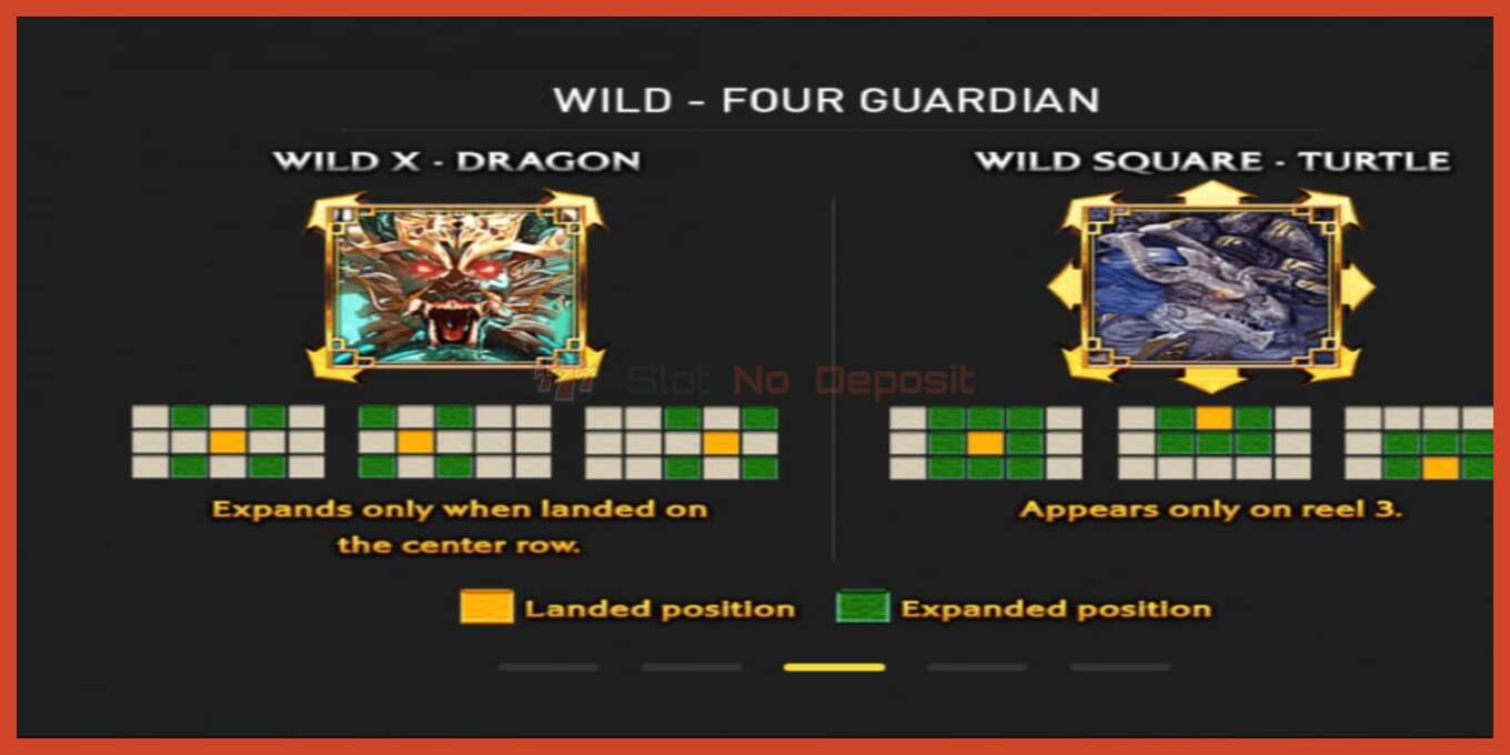 Slot screenshot: Four Guardians no deposit, number - 6