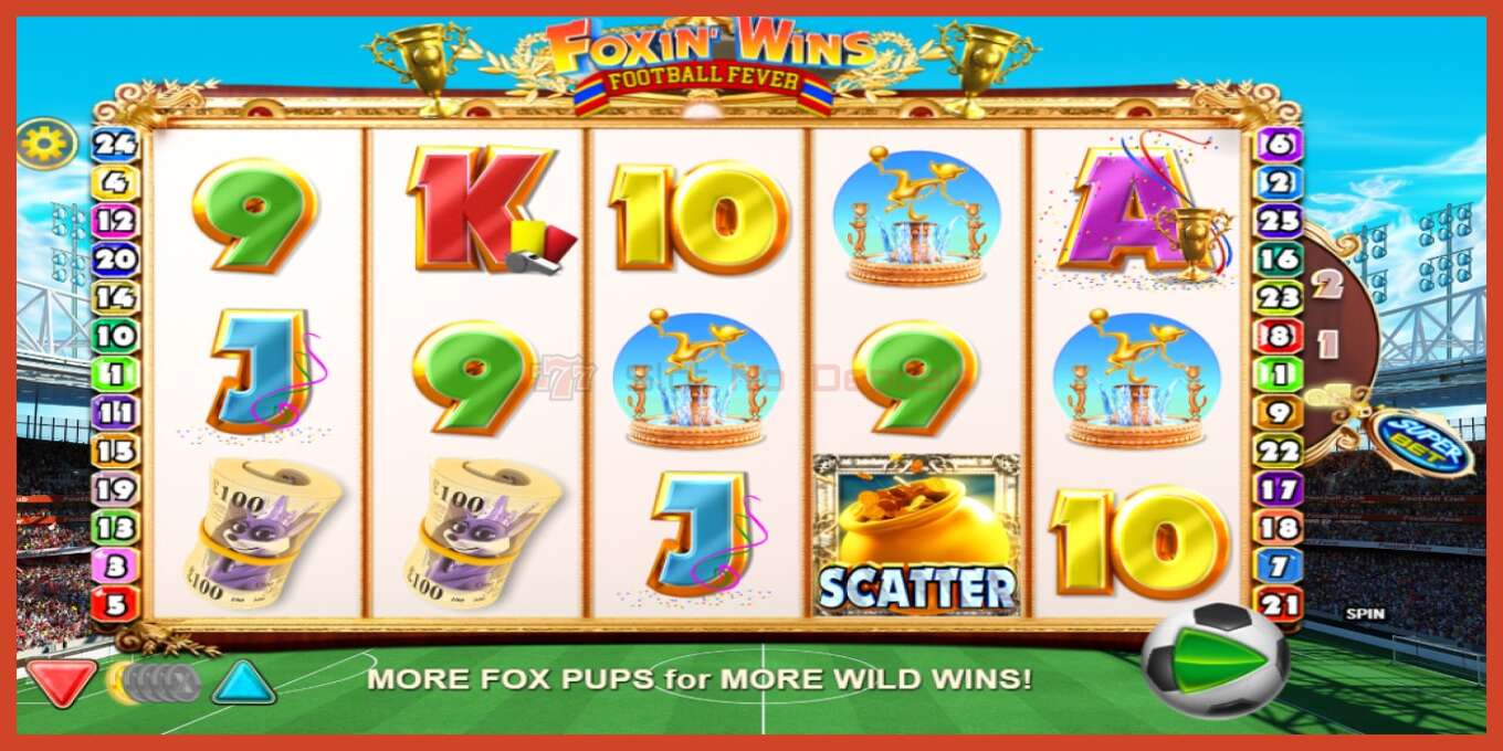 Slot screenshot: Foxin Wins Football Fever no deposit, number - 3