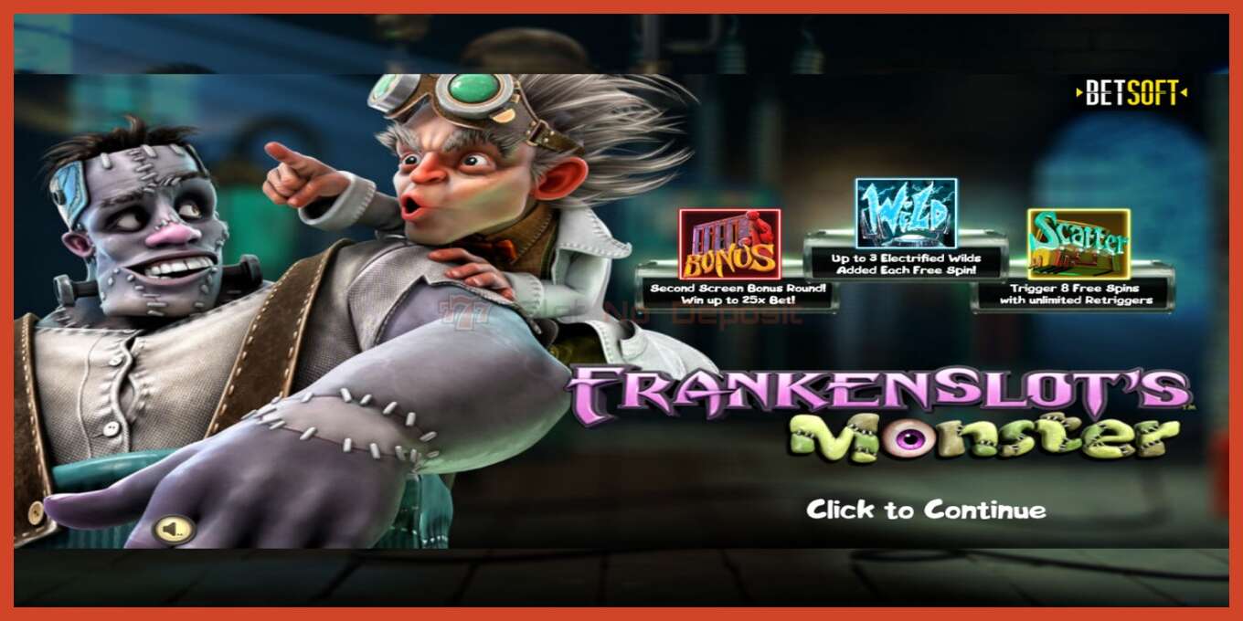 Slot screenshot: Frankenslots Monster no deposit, number - 1