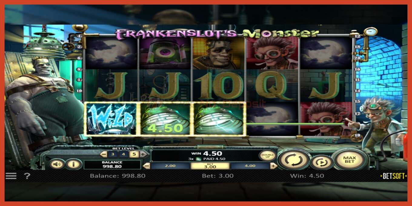 Slot screenshot: Frankenslots Monster no deposit, number - 3