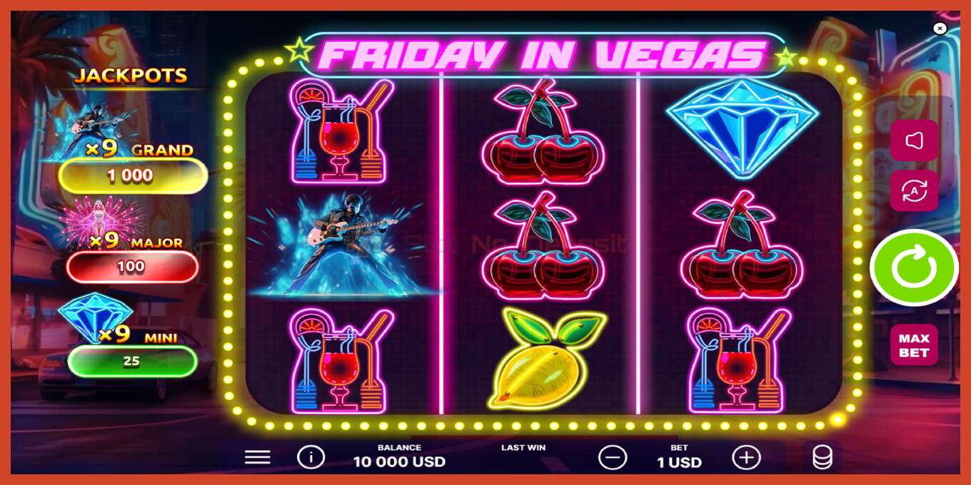 Snímek obrazovky slotu: Friday in Vegas žádný vklad, číslo - 2