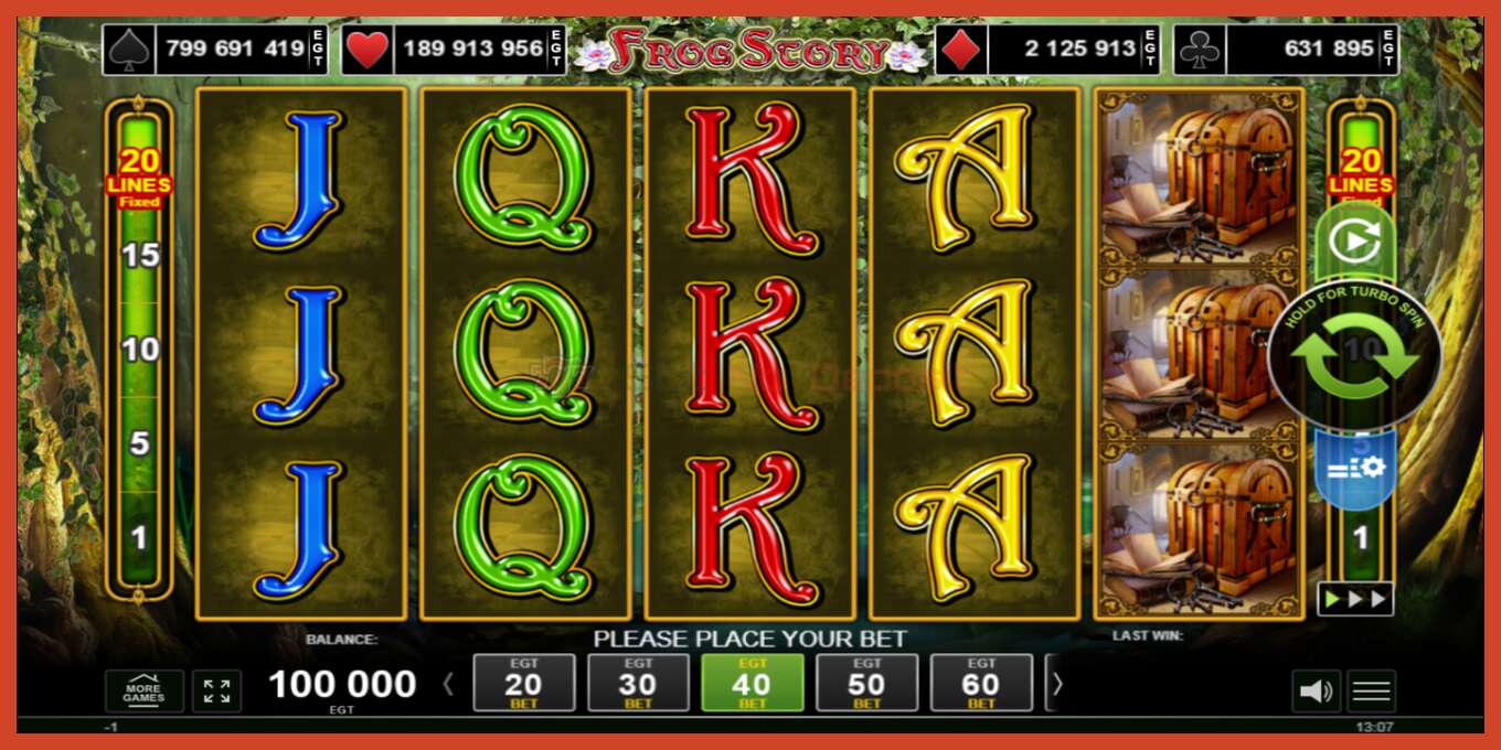 Slot screenshot: Frog Story no deposit, number - 1