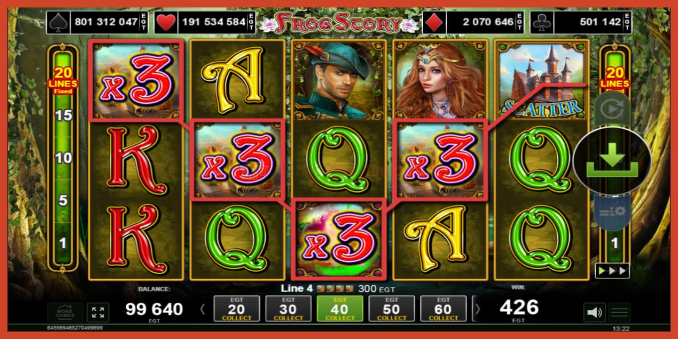 Slot screenshot: Frog Story no deposit, number - 4