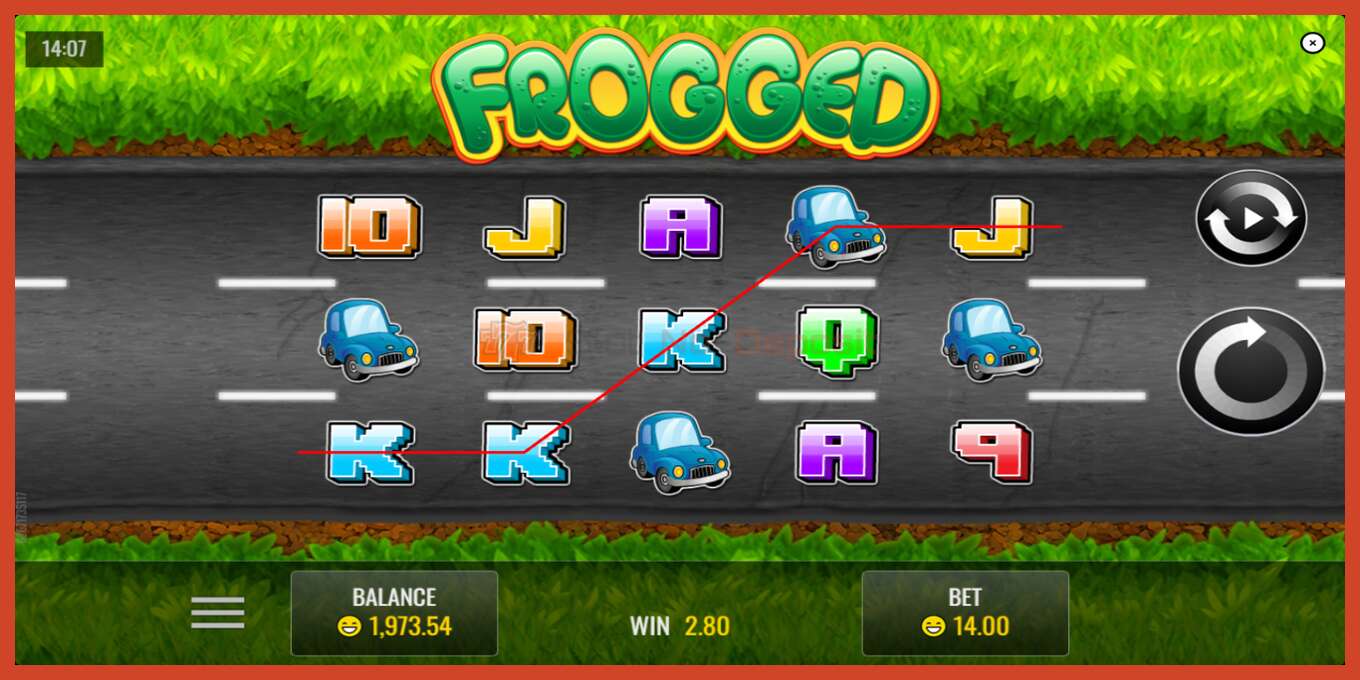 Slot screenshot: Frogged no deposit, number - 2