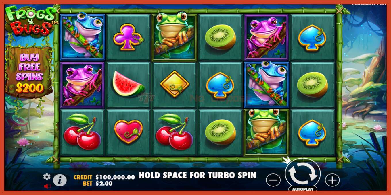 Slot screenshot: Frogs & Bugs no deposit, number - 2