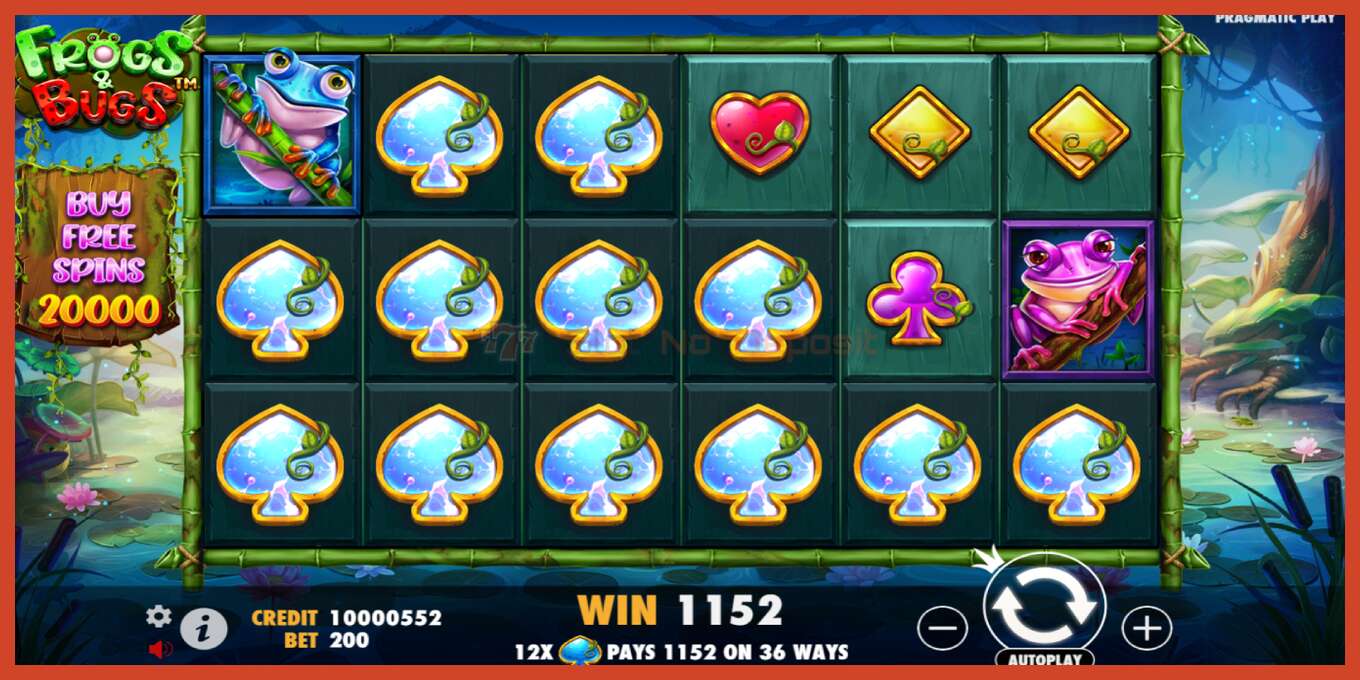 Slot screenshot: Frogs & Bugs no deposit, number - 3