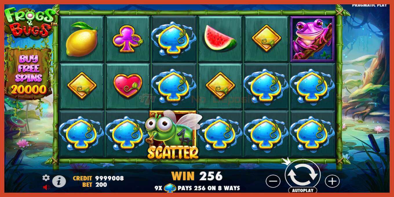 Slot screenshot: Frogs & Bugs no deposit, number - 4