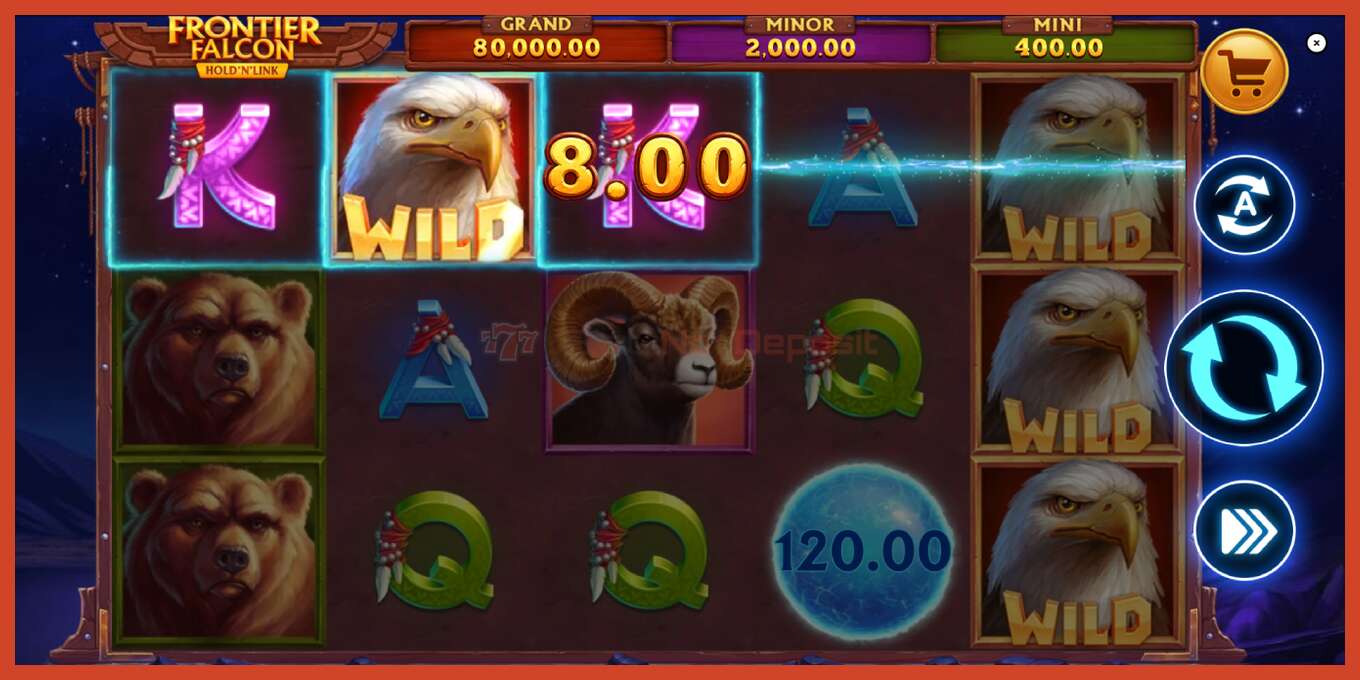 Slot screenshot: Frontier Falcon Hold N Link no deposit, number - 3