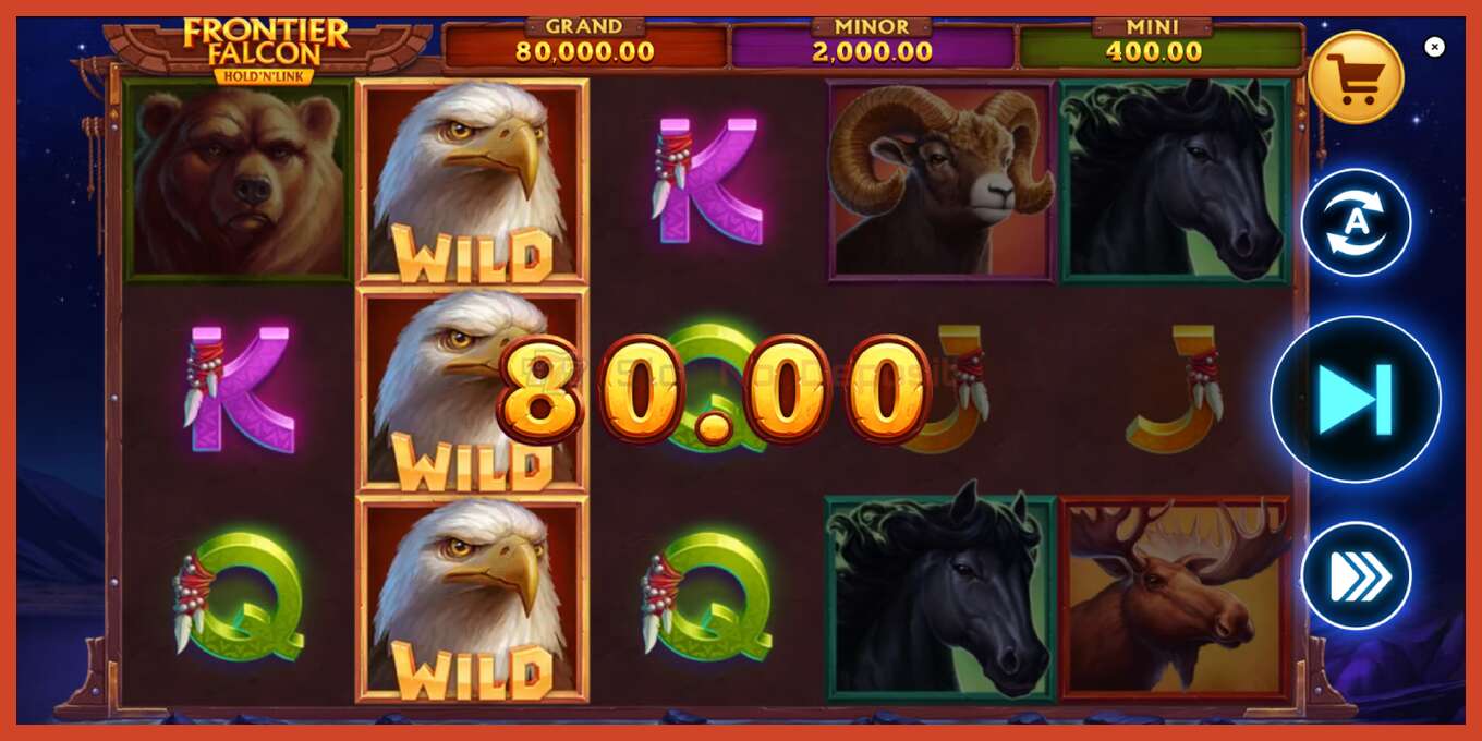 Slot screenshot: Frontier Falcon Hold N Link no deposit, number - 4