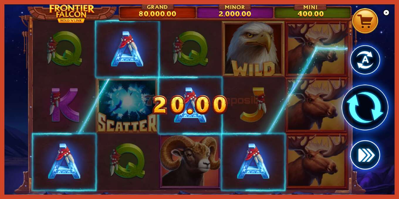 Slot screenshot: Frontier Falcon Hold N Link no deposit, number - 5