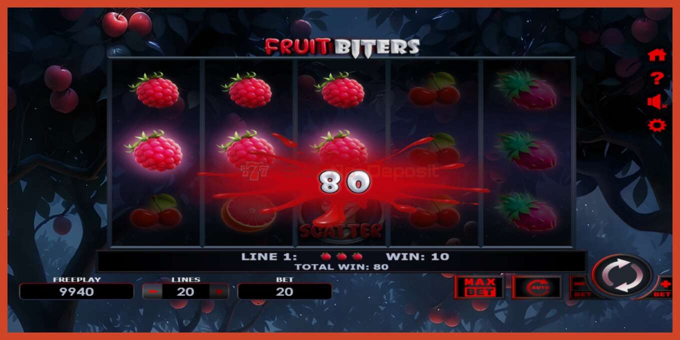 Slot screenshot: Fruit Biters no deposit, number - 2