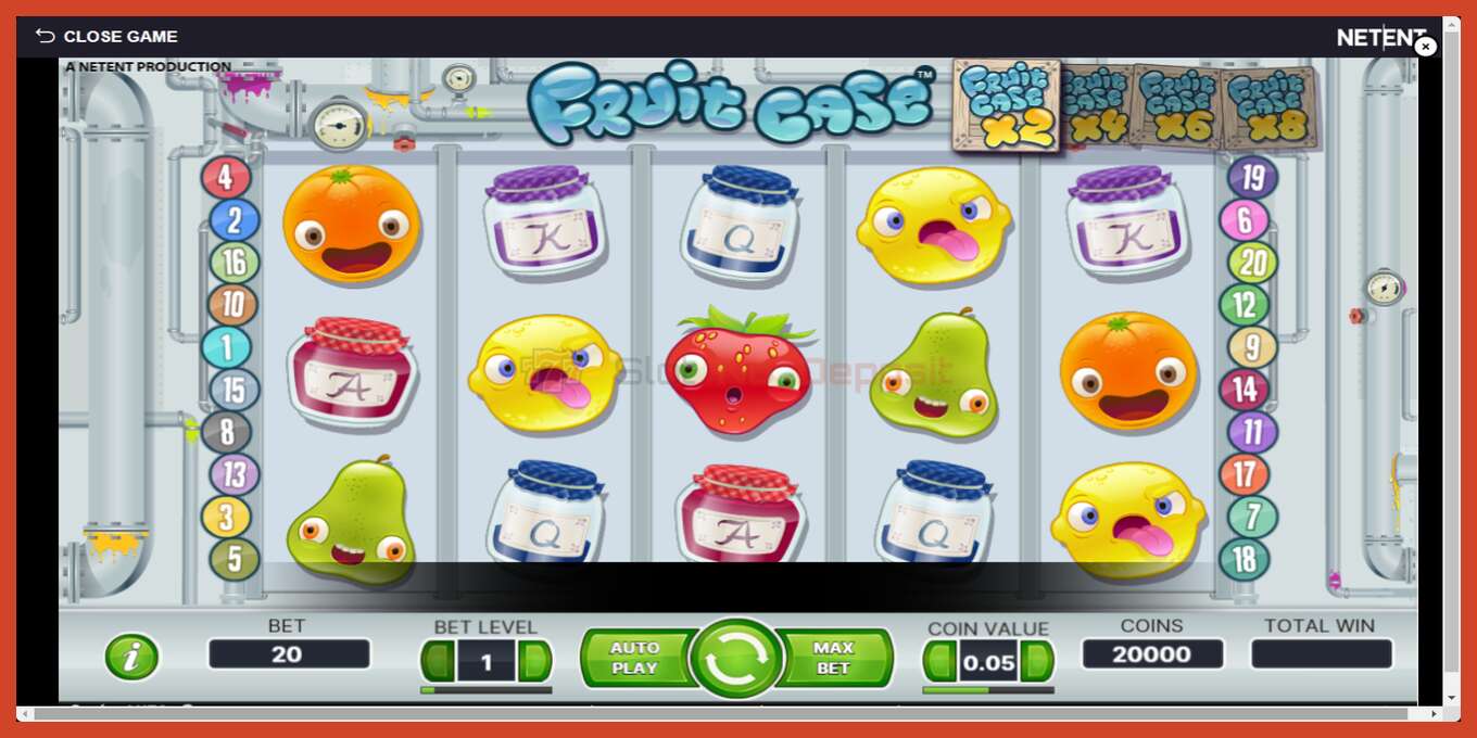 Slot screenshot: Fruit Case no deposit, number - 1