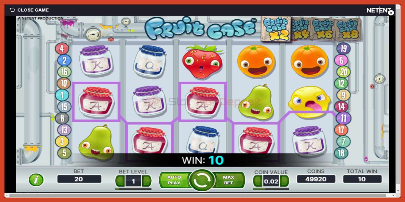 Slot screenshot: Fruit Case no deposit, number - 2