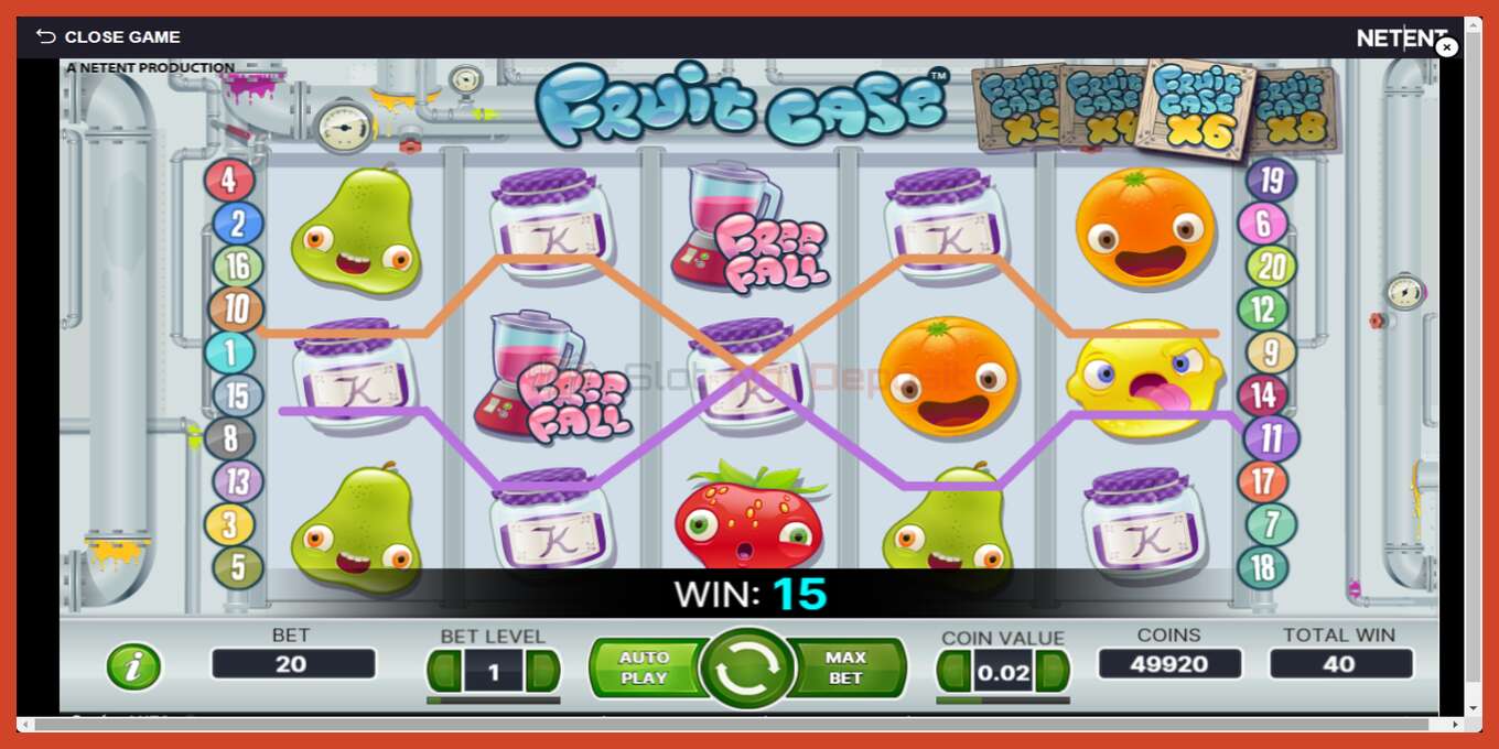 Slot screenshot: Fruit Case no deposit, number - 3