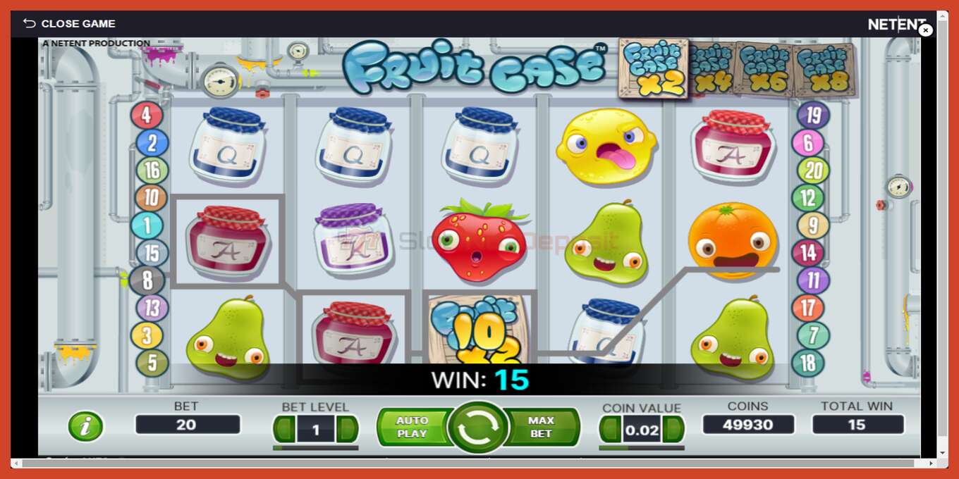 Slot screenshot: Fruit Case no deposit, number - 4