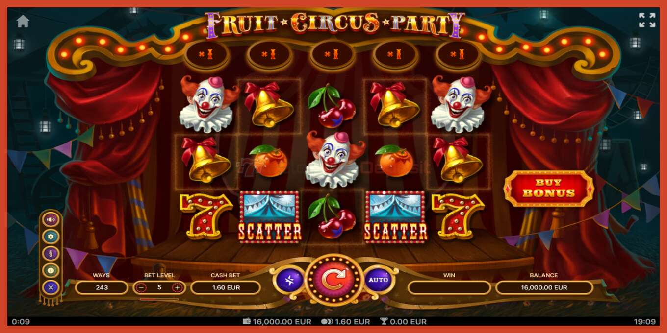 ஸ்லாட் ஸ்கிரீன்ஷாட்: Fruit Circus Party வைப்பு இல்லை, எண் - 2