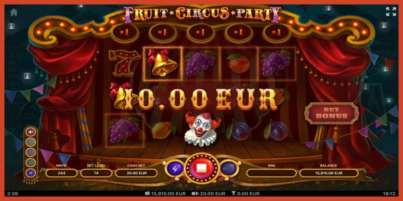 ஸ்லாட் ஸ்கிரீன்ஷாட்: Fruit Circus Party வைப்பு இல்லை, எண் - 4