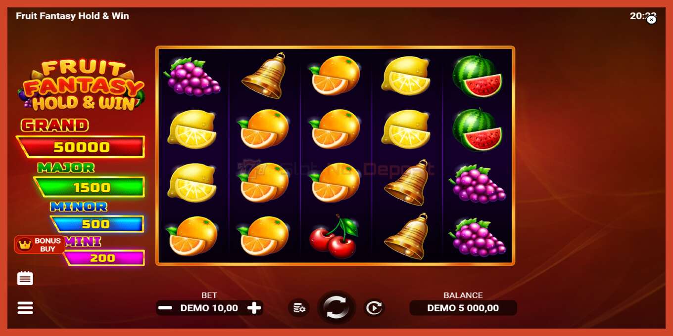 Slot screenshot: Fruit Fantasy Hold & Win no deposit, number - 2