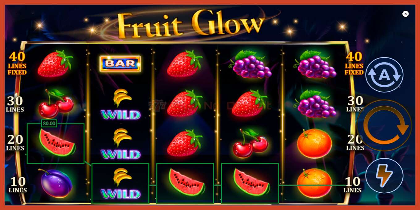 Slot skrinshoti: Fruit Glow depozit yoq, raqam - 5