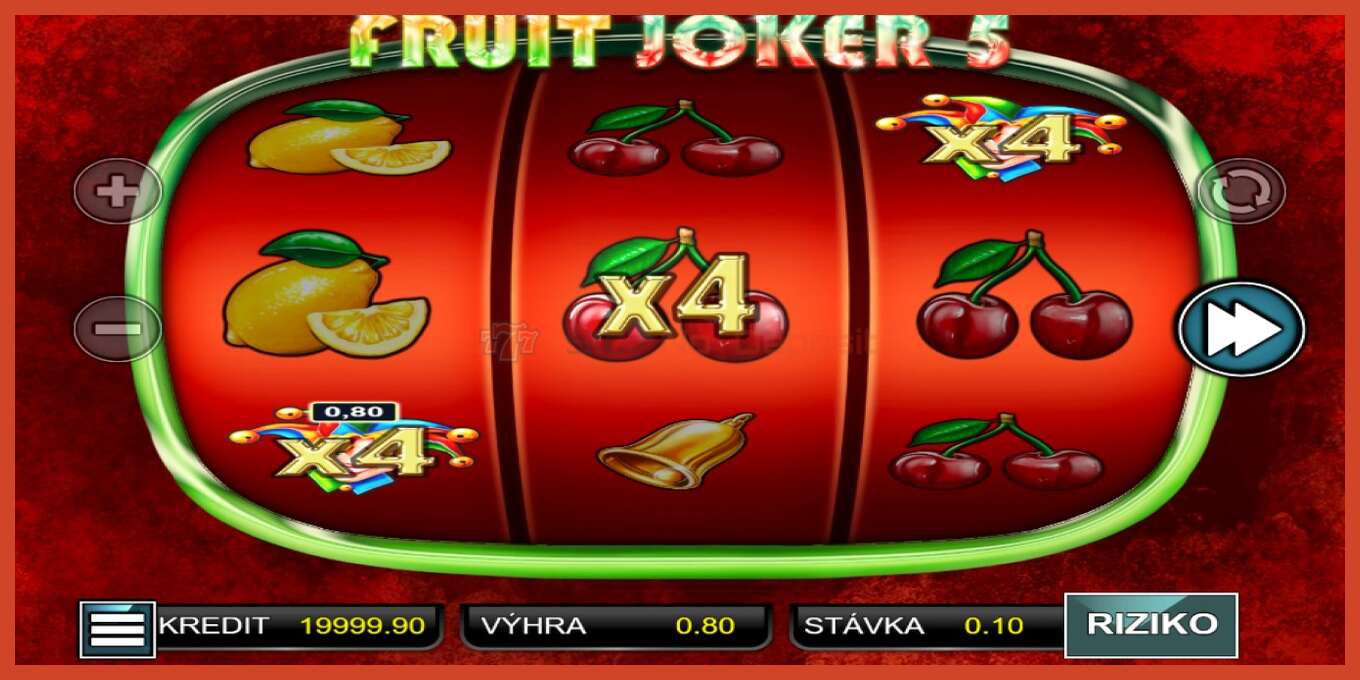 Снимак екрана слота: Fruit Joker 5 без депозита, број - 2