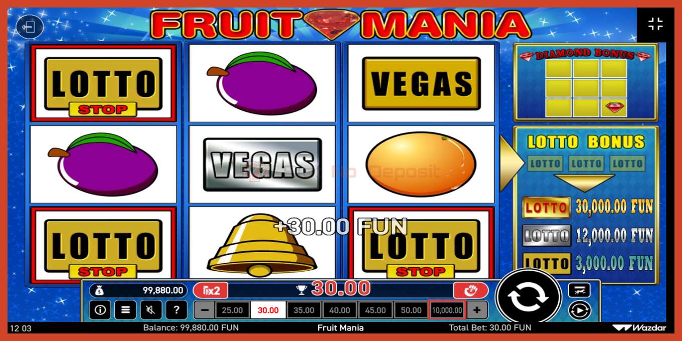 Slot screenshot: Fruit Mania no deposit, number - 2