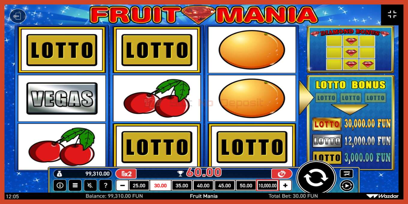 Slot screenshot: Fruit Mania no deposit, number - 4