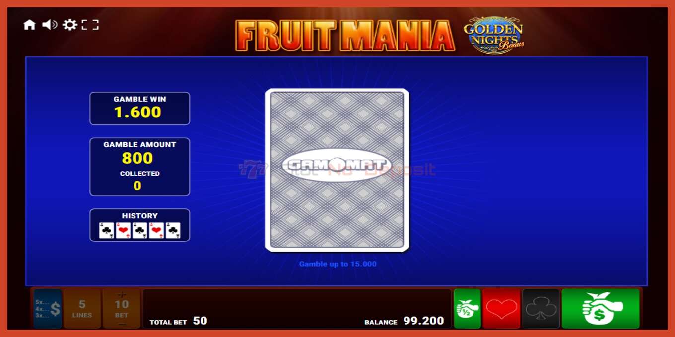 Slot screenshot: Fruit Mania Golden Nights no deposit, number - 4