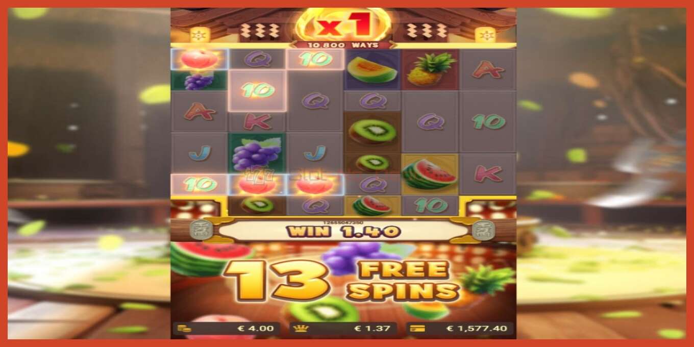 Slot screenshot: Fruit Ninja Fury hakuna amana, nambari - 4