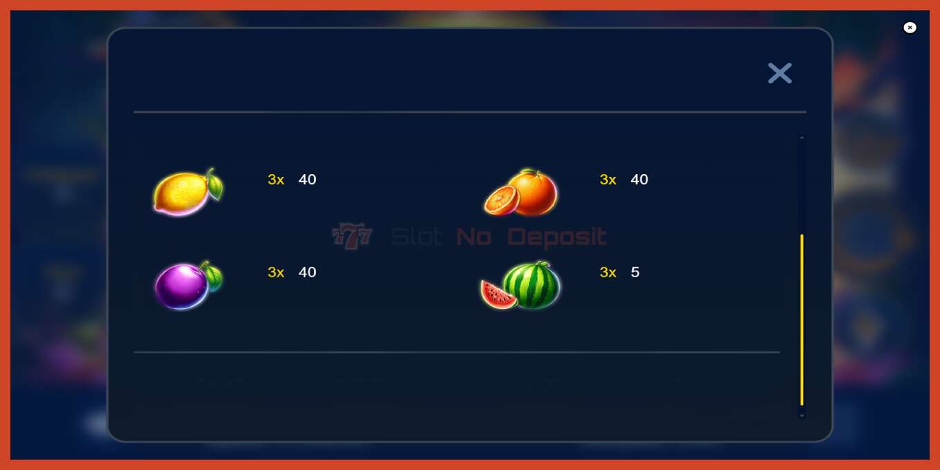 Slot screenshot: Fruit Salsa bez depozita, broj - 6