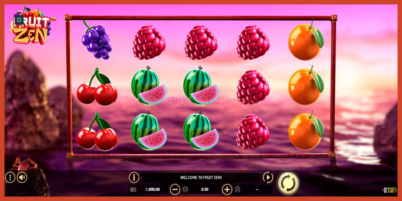 Slot screenshot: Fruit Zen no deposit, number - 6