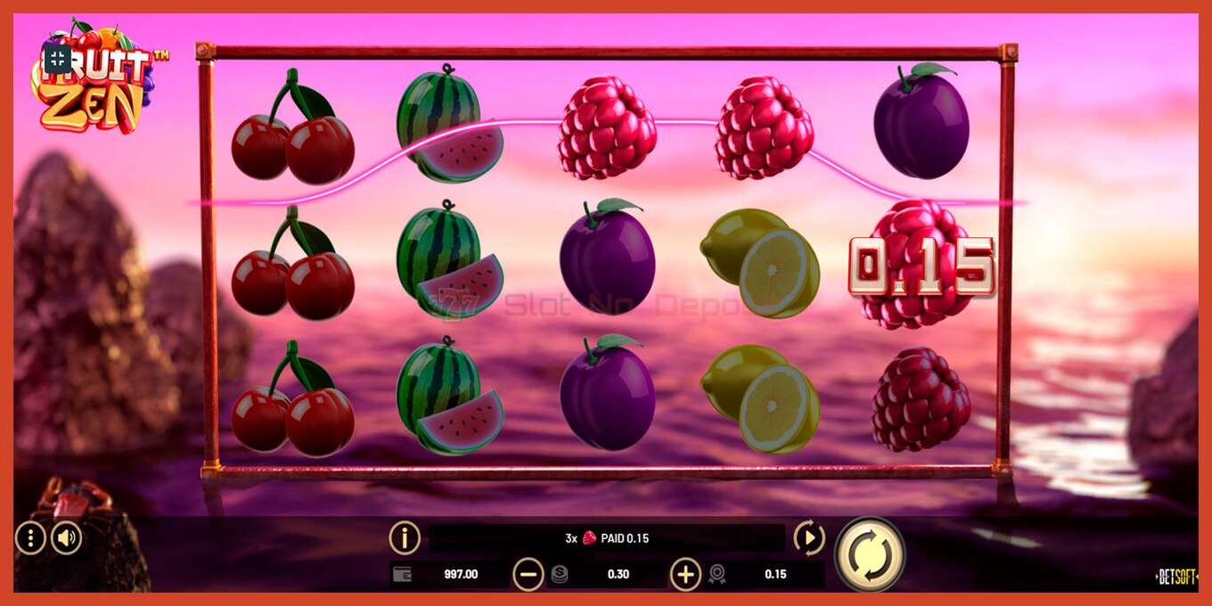 Slot screenshot: Fruit Zen no deposit, number - 9