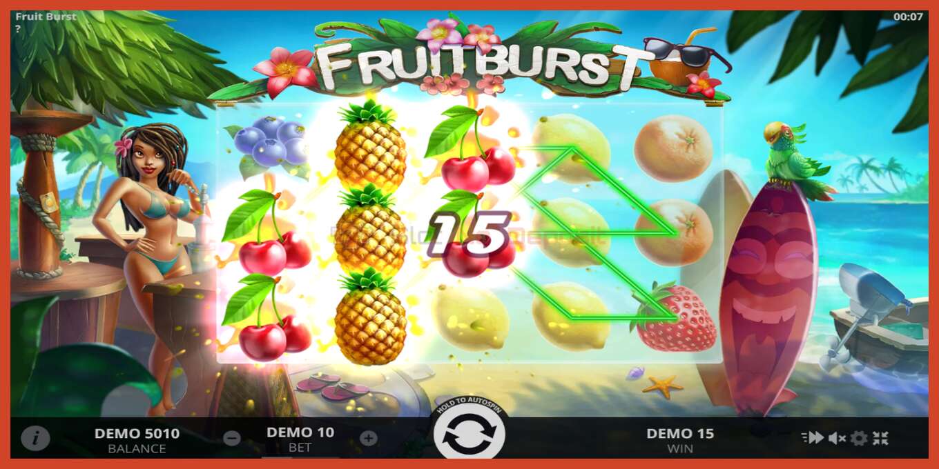 Slot screenshot: Fruitburst no deposit, number - 2