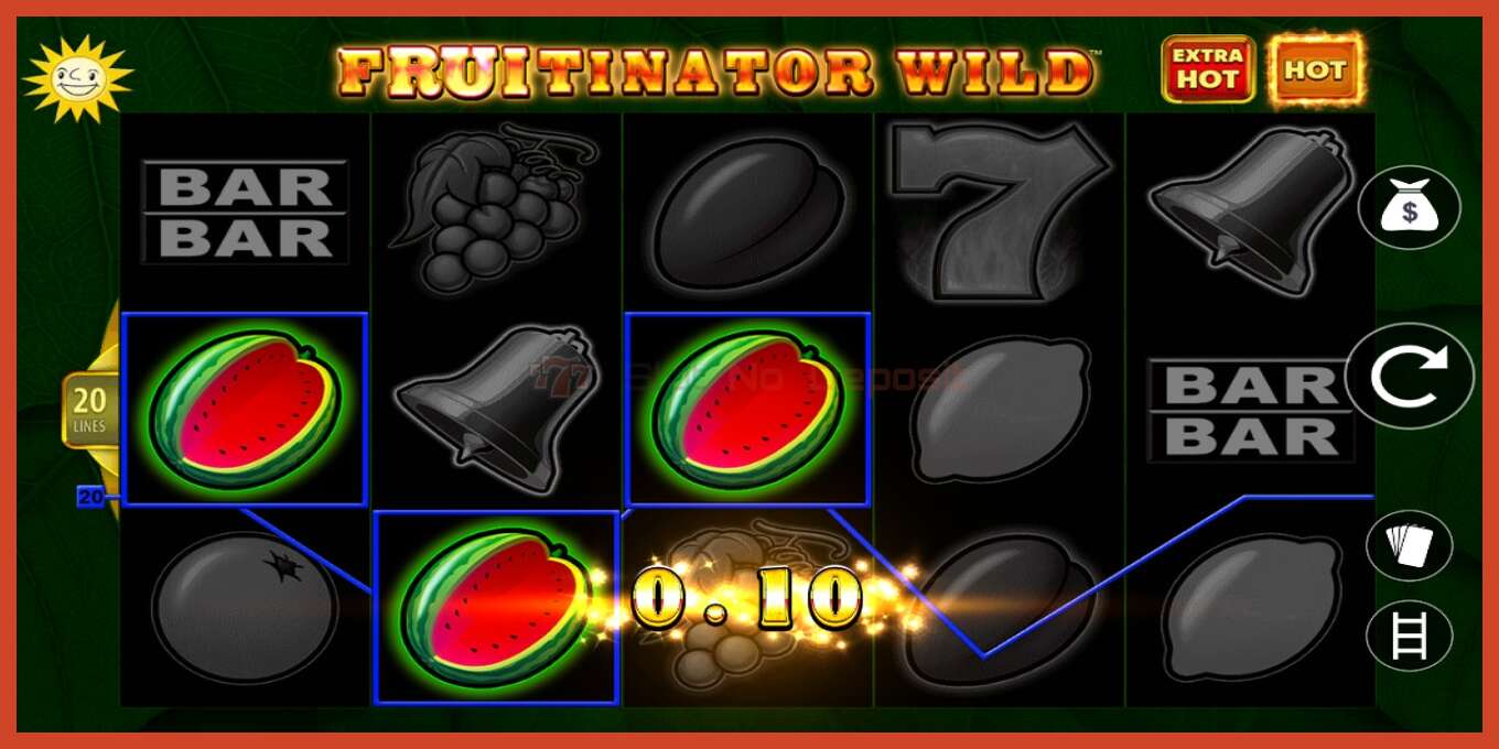 Slot screenshot: Fruitinator Wild no deposit, number - 2