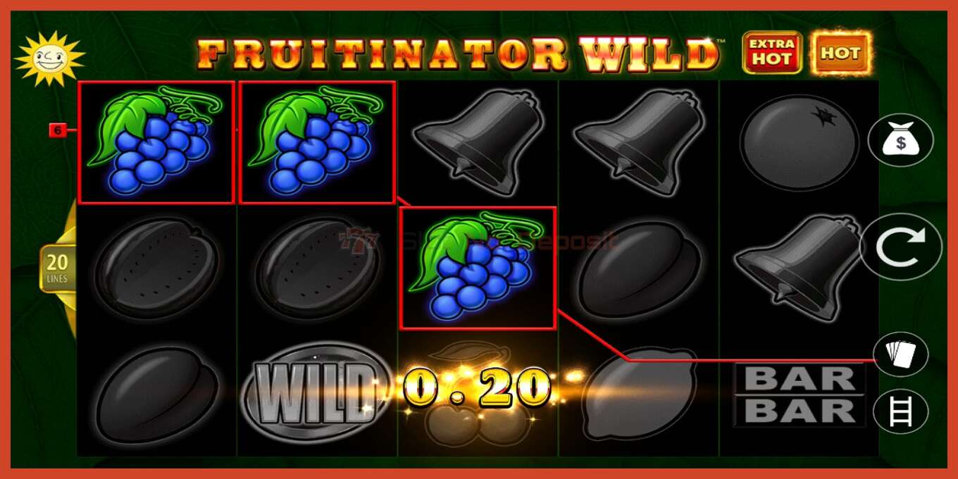 Slot screenshot: Fruitinator Wild no deposit, number - 3