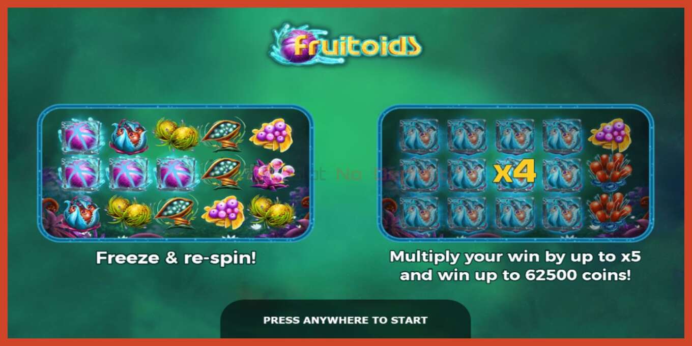 Slot screenshot: Fruitoids no deposit, number - 1