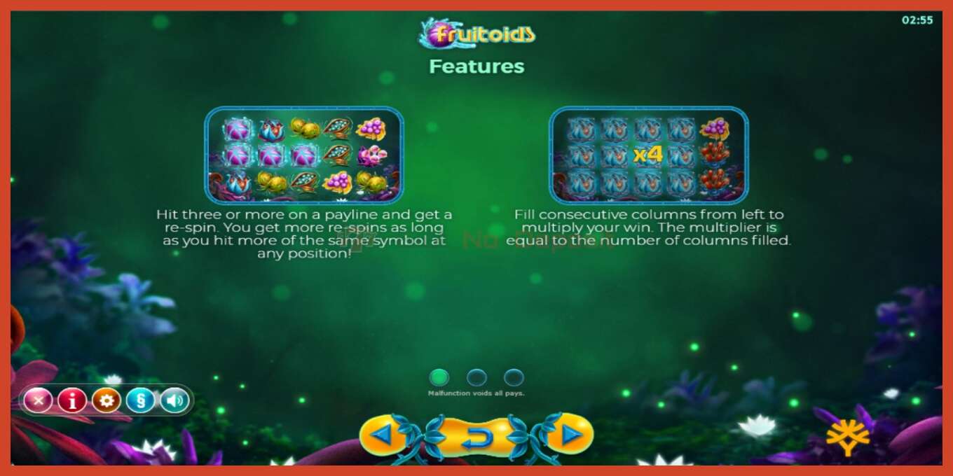 Slot screenshot: Fruitoids no deposit, number - 4