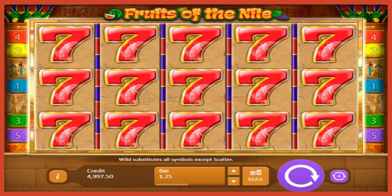 Slot screenshot: Fruits of the Nile no deposit, number - 2