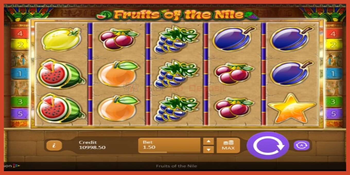 Slot screenshot: Fruits of the Nile no deposit, number - 3