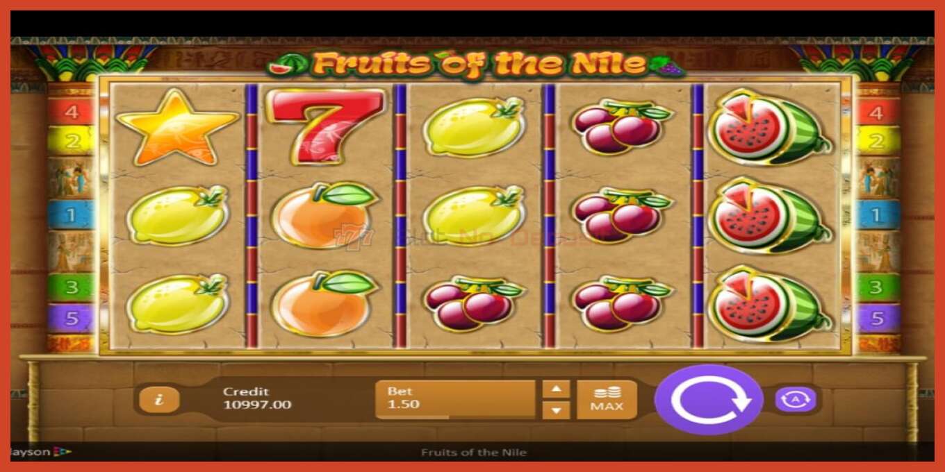 Slot screenshot: Fruits of the Nile no deposit, number - 4