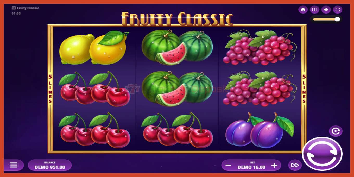 צילום מסך של חריץ: Fruity Classic ללא פיקדון, מִספָּר - 1