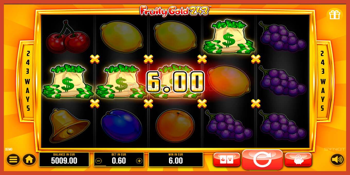 Captura de pantalla do slot: Fruity Gold 243 sen depósito, número - 4