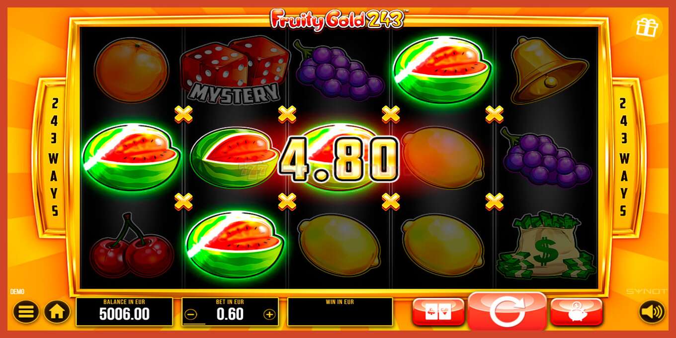 Captura de pantalla do slot: Fruity Gold 243 sen depósito, número - 5