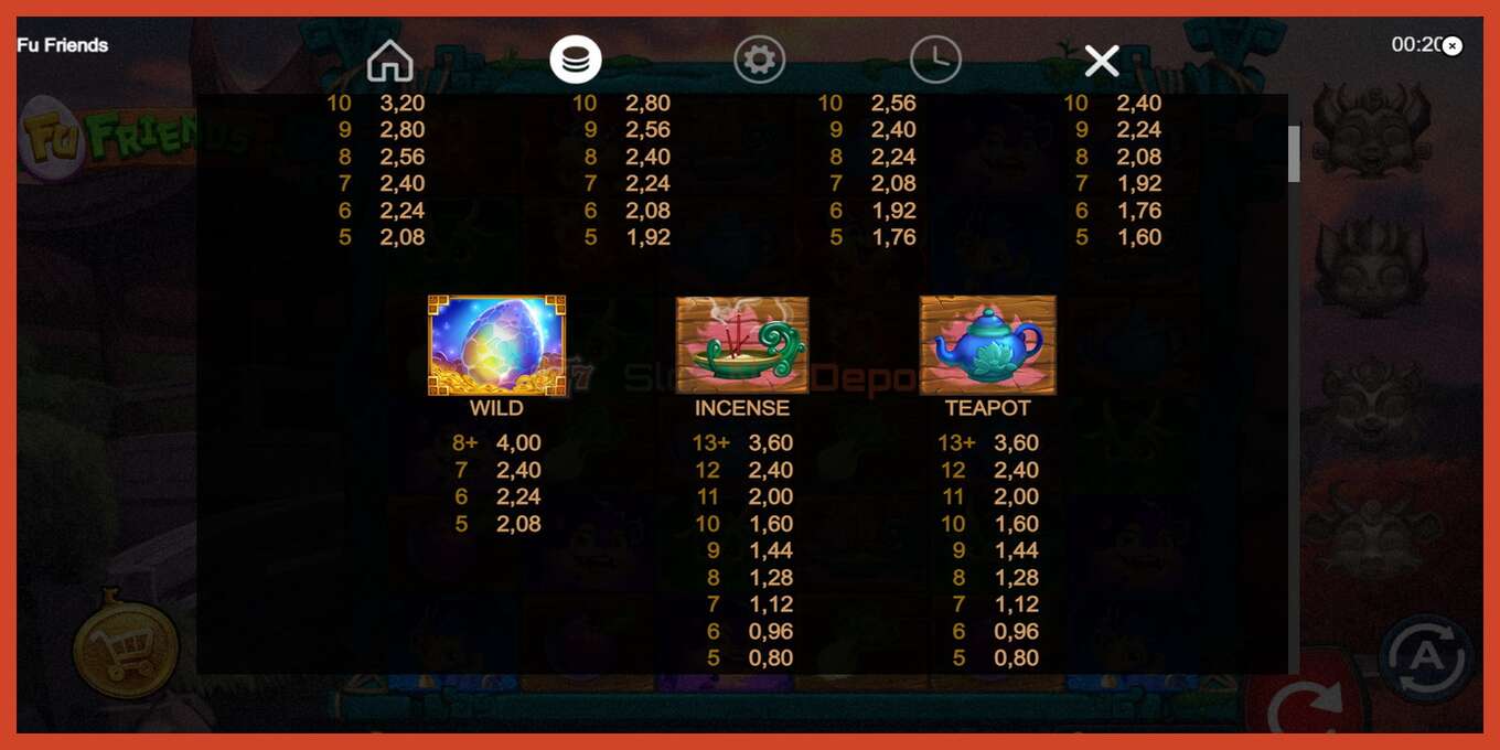 Slot screenshot: Fu Friends no deposit, number - 5