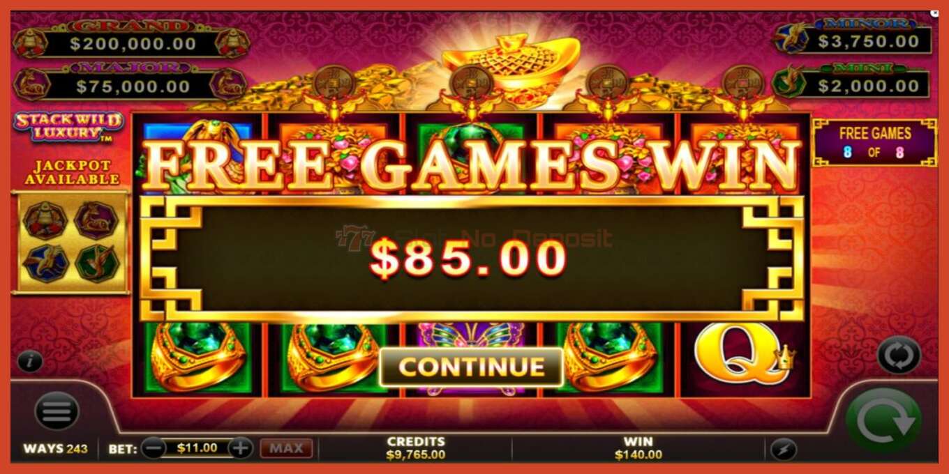 Tangkapan layar slot: Fu Lai Cai Lai Stack Wild Luxury tidak ada setoran, nomor - 4