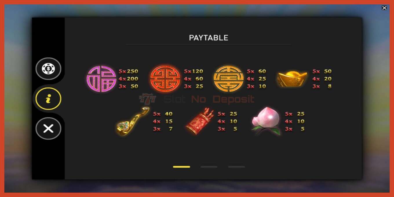 Slot pantaila-argazkia: Fu Lu Shou gordailurik ez, zenbakia - 5