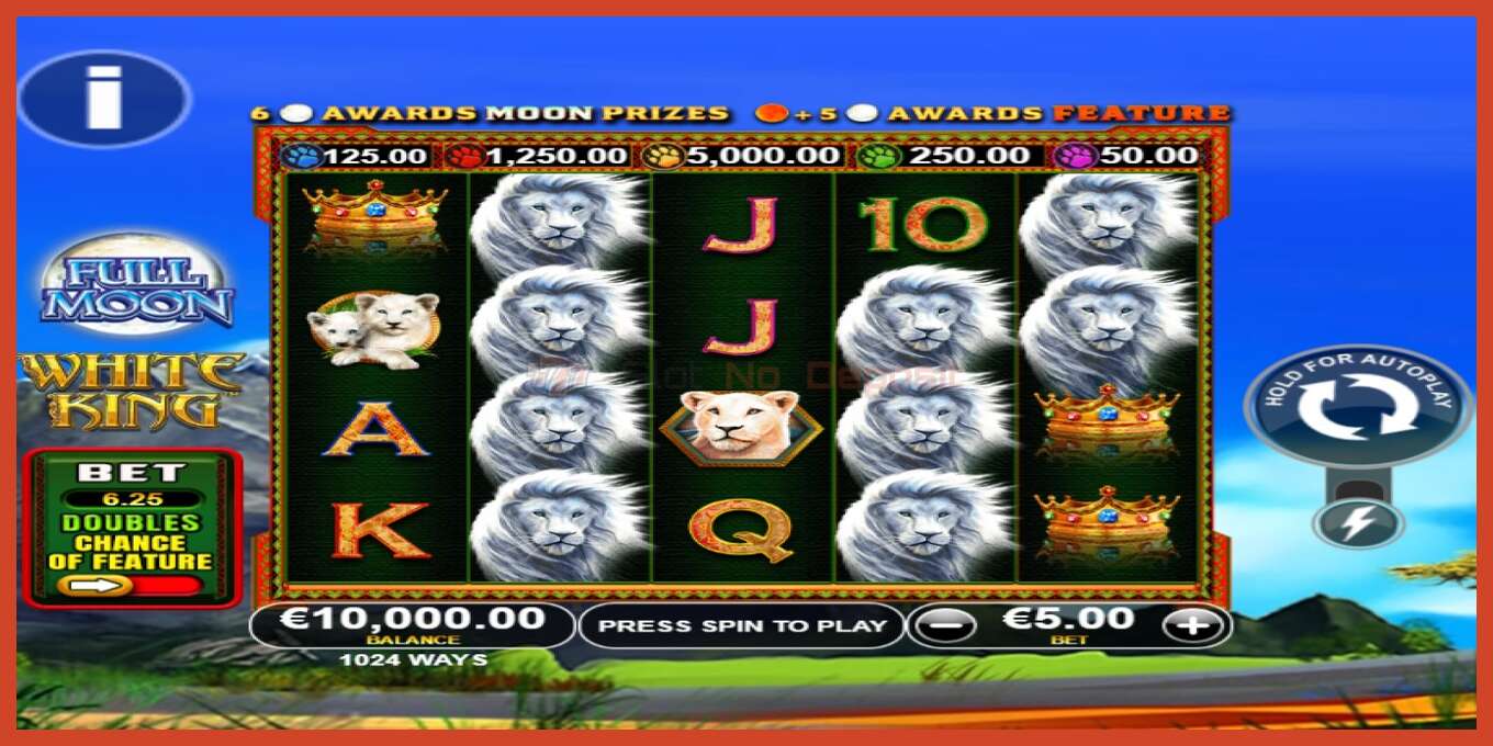 צילום מסך של חריץ: Full Moon: White King PowerPlay Jackpot ללא פיקדון, מִספָּר - 1