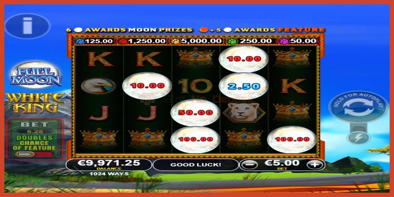 צילום מסך של חריץ: Full Moon: White King PowerPlay Jackpot ללא פיקדון, מִספָּר - 3